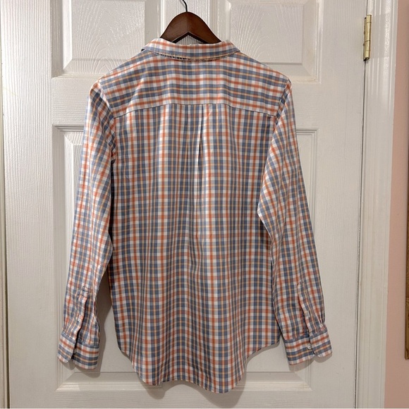 LL Bean Button Down Shirt Wrinkle Free Men's Size Medium Plaid Easter - Picture 2 of 8